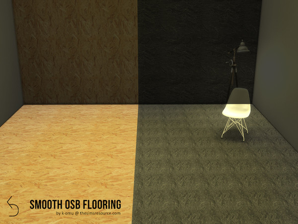 Sims 4 — Smooth OSB flooring by k-omu2 — This rugged looking OSB floor is actually super smooth, and is a great look for