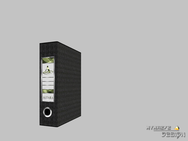 Sims 3 — Altara Ring Binder (Vertical) by NynaeveDesign — Traditional, opaque two ring binder with round rings is great