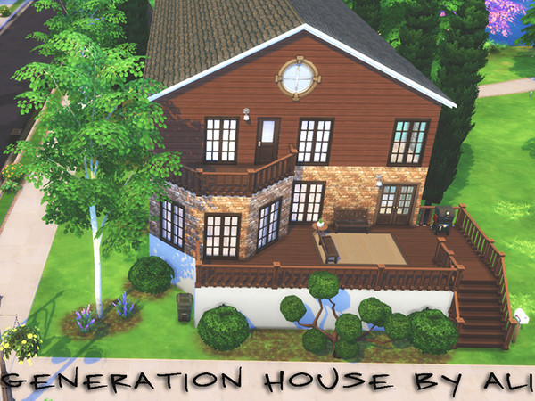 Sims 4 — Generation House by Ali by alicakate — This house is ideal for either a huge family, or as a generational house.