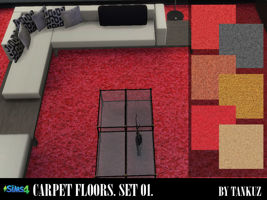 The Sims Resource The Sims 4. Carpet Floors by Tankuz. Set 01.