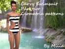 Sims 4 — Curvy Swimsuit part two : Geometric Patterns by MiliaSims — It's here : the second part of the curvy swimsuit is