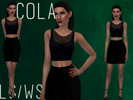 Sims 4 — COLA [SET] by Witch-Sims2 — cute'n'black, 1 top and 1 bottom (only one swatch)
