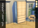 Sims 4 — Real Wood Wardrobe by Cheoola — A recoloured wardrobe, available in three veneer finishes.
