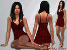 Sims 4 — Lux Red  by Nalu_Sales_ — Dress our Nightdress