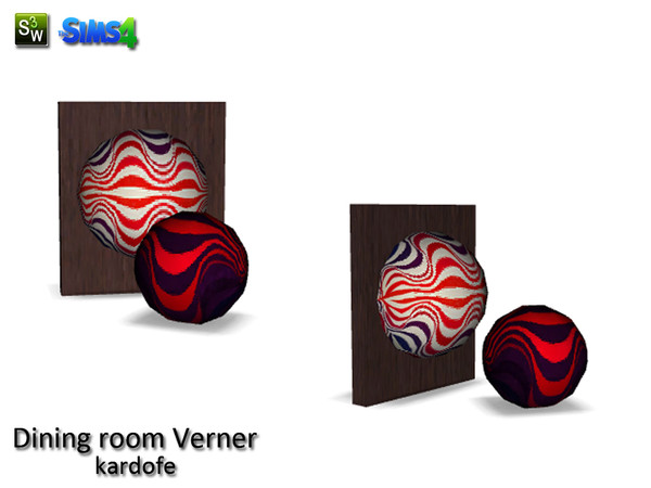 Sims 4 — kardofe_Dining room Verner_ sphere by kardofe — Figure decorative designs inspired by Verner Panton