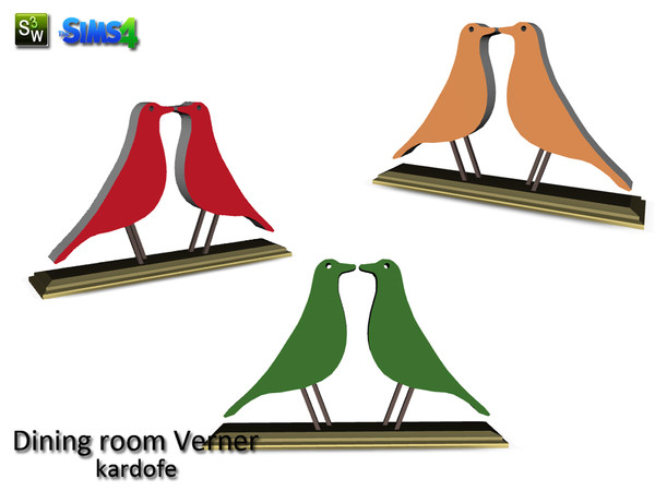 Sims 4 — kardofe_Dining room Verner_birds by kardofe — Decorative figure of two birds facing
