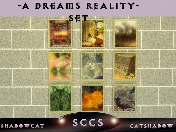 Sims 4 — A dreams Reality decor Set by Shadowcat_Catshadow — New SCCS Decor Set for your Sims Homes: The Reality of your