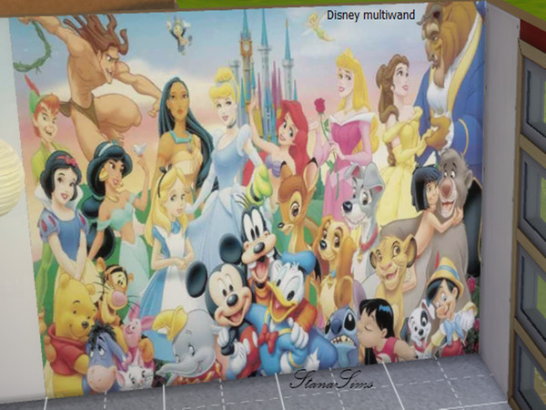 Sims 4 — wallpaper DisneyStyle 1  by Stanasims — this is my new Disney Wallpaper for your Kidsroom