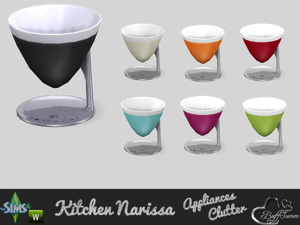 Sims 4 — Clutter Narissa Scale (Decor Only!) by BuffSumm — Stylish Appliances in wonderfull colors for your kitchen.
