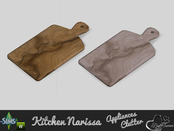 Sims 4 — Clutter Narissa Wooden Board by BuffSumm — Stylish Appliances in wonderfull colors for your kitchen. Design by