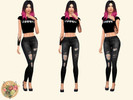 Sims 4 — Black Forest Tattoo - Woman version by NouchKa — Just a woman version of my Black Forest Tattoo. This set