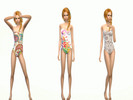 Sims 4 — Paisley Swimsuits by Tristakinz2 — Hi, hey, hello! I did a redo of the base game's strapless swimsuits! I
