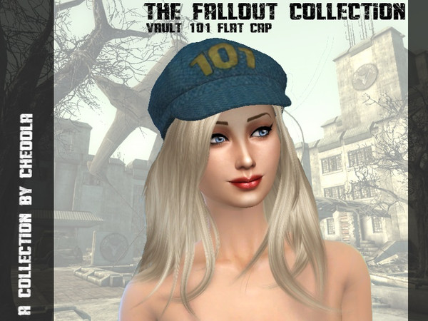 Sims 4 — Vault 101 Hat by Cheoola — This hat is a base game recolour inspired by Fallout 3. 