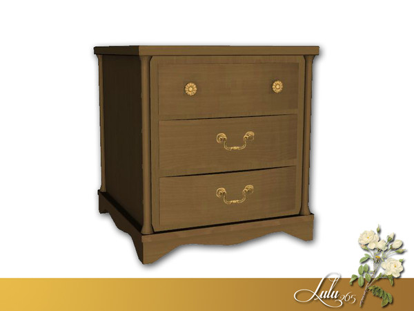 Sims 3 — Vintage Bedroom End Table by Lulu265 — Fully CAStable Please do not copy, clone or reupload