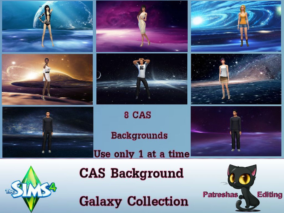 Mê mẩn với vũ trụ của Sims 4 nào! Bạn sẽ có cơ hội tạo ra những trải nghiệm đầy ấn tượng và kỳ diệu với phong cách Galaxy trong phòng CAS nền. Từ màu sắc lung linh đến những hình ảnh thiên hà tuyệt đẹp, bạn sẽ được trải nghiệm một không gian đầy phép màu và sự bất ngờ.