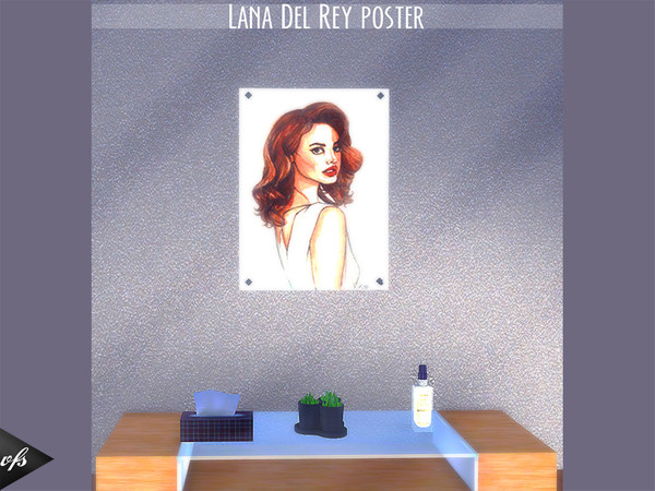 Sims 4 — Lana Del Rey poster by VanityFairSims — Lana Del Rey poster Painting by Helen Green Can be found in Decorations