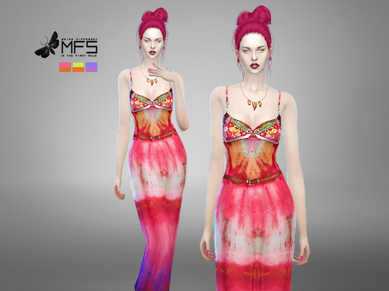 Sims 4 The Sims Resource | MFS Tropical - Maxi Dress by TSR Creator