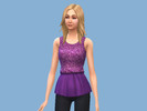 Sims 4 — Violet Glitter Blouse by liz_19872 — This beautiful glitter blouse was created with a new glitter pattern