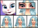 Sims 4 — Talking Angela Eyes by SuperSimsGurl — This is an eye face paint that looks like Talking Angela's eyes.