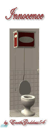 Sims 2 — Innocence Bathroom - Toilet by EarthGoddess54 — A beautiful white recolor of the Seasons bathroom, with red