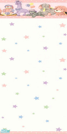 Sims 2 — BabyWall-Pink stuffed dolls rainbow star by Sheera — Part of my Baby Walls and Floors Set. Enjoy !