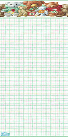 Sims 2 — Baby Wall - Green Teddy Bear by Sheera — Part of my Baby Walls and Floors Set. Enjoy !
