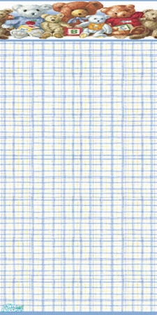 Sims 2 — Baby Wall - Blue Teddy Bear by Sheera — Part of my Baby Walls and Floors Set. Enjoy !
