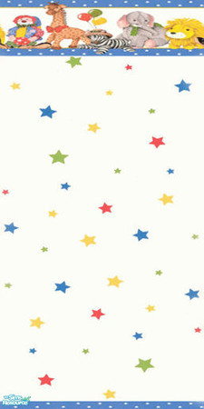 Sims 2 — BabyWall-Blue stuffed dolls rainbow star by Sheera — Part of my Baby Walls and Floors Set. Enjoy !