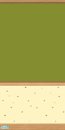 Sims 2 — TC45 Apple on Confetti Wall by jeni — An Apple green above 'Confetti'.