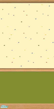 Sims 2 — TC45 Confetti on Apple Wall by jeni — 'Confetti' above an Apple green.