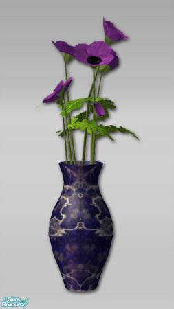 Sims 2 — Lucia Poppy Vase - Recol 03  by Shakeshaft — Part of a recolour set of my Lucia Lounge, with black leather