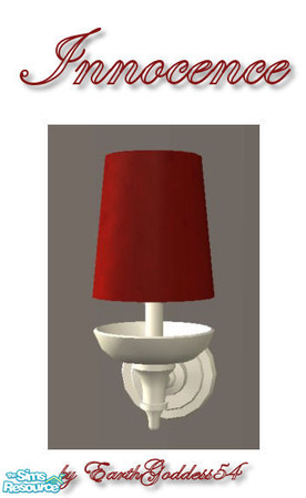 Sims 2 — Innocence Bathroom - Lamp by EarthGoddess54 — A beautiful white recolor of the country wall lamp, with red