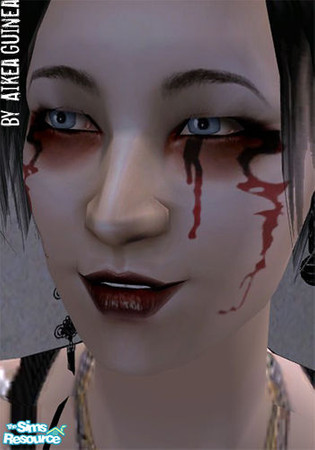 Sims 2 — Costume Make Up - Pandora by aikea_guinea — Costume makeup for both genders and all ages. Found under Blush.