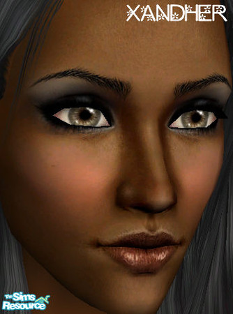 Sims 2 — Lush Eyeshadow - Soot by Xandher — This is a softly blended, intense black and coal eyeshadow that looks great