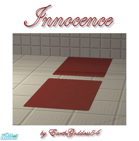 Sims 2 — Innocence Bathroom - Bath Mat by EarthGoddess54 — A beautiful red recolor of the bath mat. For a matching