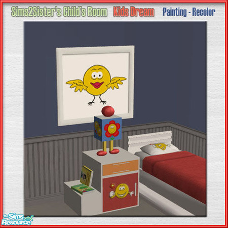 Sims 2 — S2S ChildRoomKidsDream RECOLOR-Painting by sims2sisters — 