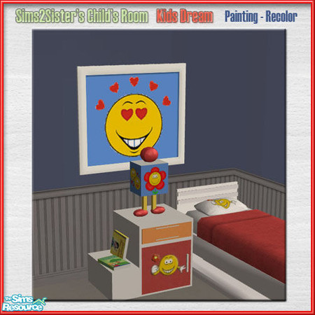 Sims 2 — S2S ChildRoomKidsDream RECOLOR-Painting by sims2sisters — 