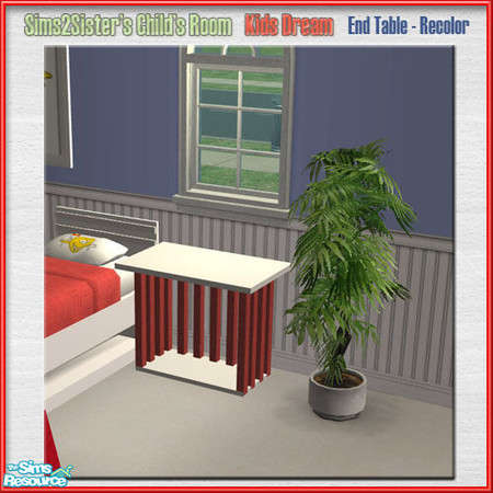 Sims 2 — S2S ChildRoomKidsDream RECOLOR-End Table by sims2sisters — 