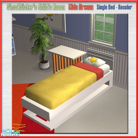 Sims 2 — S2S ChildRoomKidsDreamRECOLOR-Single Bed by sims2sisters — 