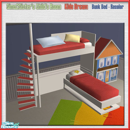Sims 2 — S2S ChildRoomKidsDream RECOLOR-Bunk Bed by sims2sisters — 