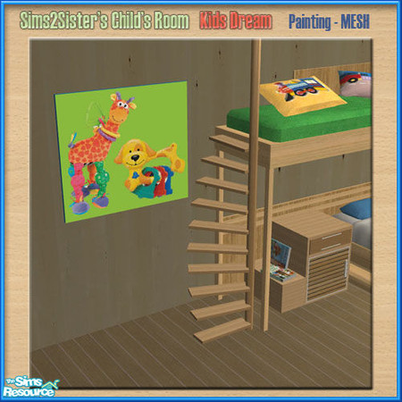 Sims 2 — S2S Child Room Kids Dream - Painting by sims2sisters — This is the mesh file