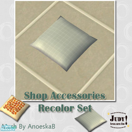 Sims 2 — Judy_AB Shop Accessories - Cushion 1 by judyhugsnoopy — Some Deco Item for your shop. Please download the mesh