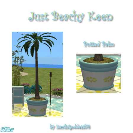 Sims 2 — Just Beachy Keen Patio - Potted Palm by EarthGoddess54 — A bright, relaxing addition to the Just Beachy Keen