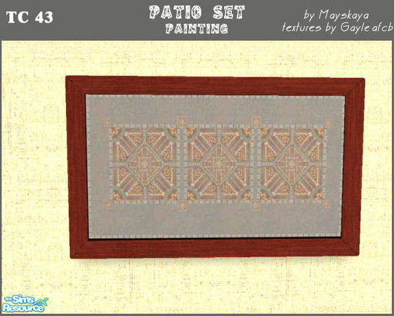 Sims 2 — TC 43 - Rustic patio recolor - painting by mayskaya — Recolor of Maxis' painting (need Pets).
