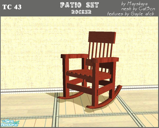 Sims 2 — TC 43 - Rustic patio recolor - rokcer by mayskaya — Recolor of rocker from Cat3cm's Johnson City Rustic Patio