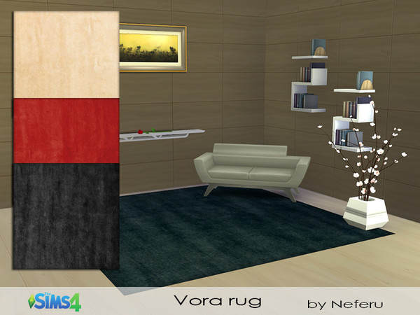 Sims 4 — Vora rug by Neferu2 — Modern rug_4 colors