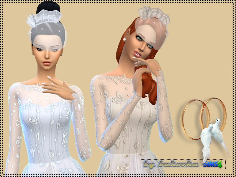 Sims 4 - Wedding Veil by bukovka - Wedding veil. 