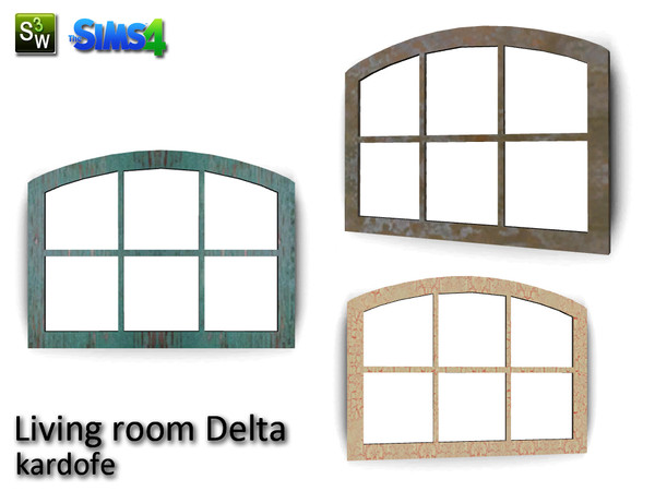 Sims 4 — kardofe_Living room Delta_Mirror by kardofe — Original mirror in the shape of window