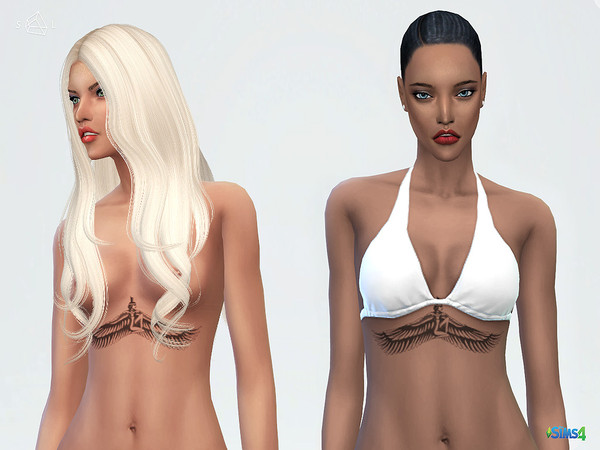 Sims 4 — Rihanna's Egypt Goddess Tattoo by SLYD — This is an update of my old Egypt goddess tattoo. Reshaped it and fixed