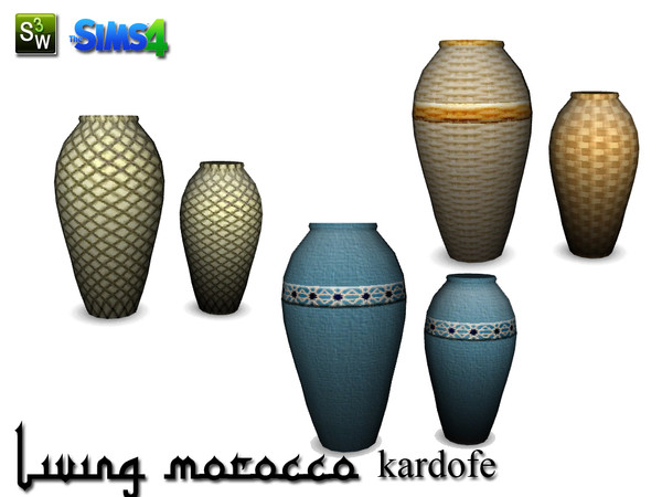 Sims 4 — kardofe_Living Morocco_Vase by kardofe — Two large decorative vases